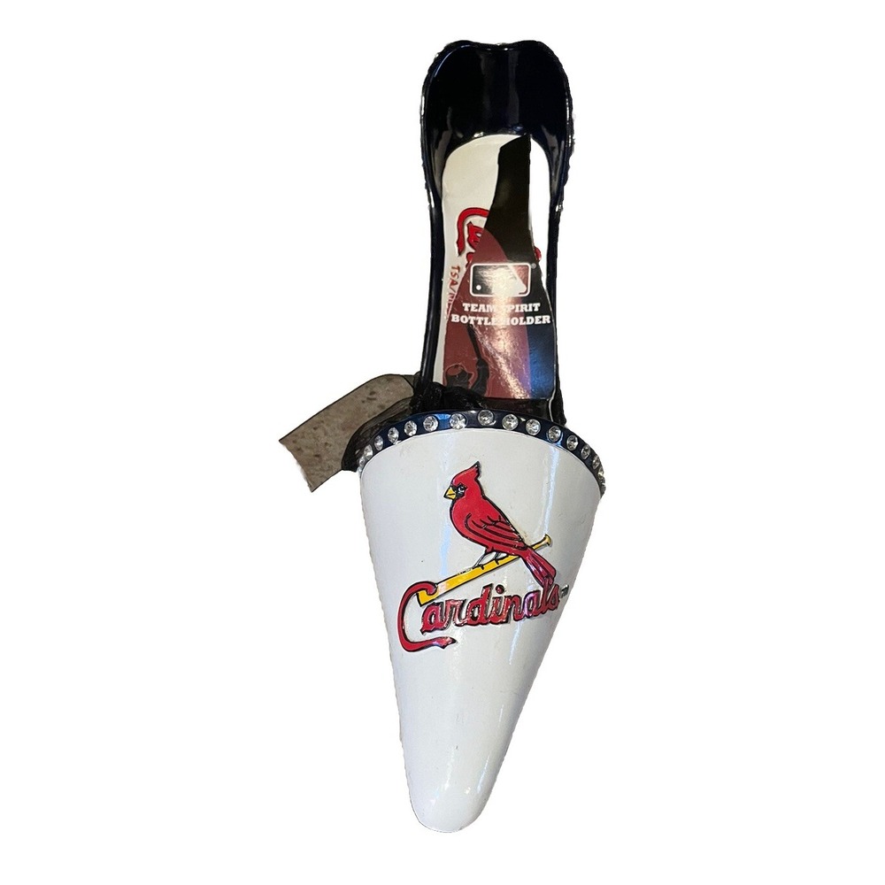 St Louis Cardinals Wine Bottle Holder Womens High‎ Heel Shoe Cards MLB Baseball